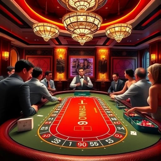 Dealer profesional Teen Patti di meja live bangkatoto dengan layar HD